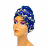 ROYAL BLUE Hand-Crafted Women Turban Head Gear