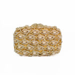 All-Over Gold Eye-Dot Crystal Rhinestone Evening Clutch Bag