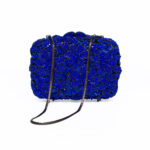 Multi-Size Flower Petals Crystal Rhinestone Evening Clutch Bag