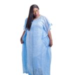 Fitted Baby Blue Dry Lace Boubou