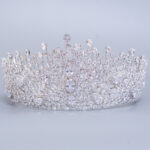 Luxury Crystal Rhinestones Tear-Drop Tiara