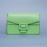 Buckle-Clasp Lemon Green Handbag