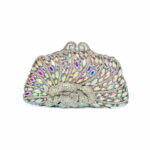Base-Flower Fireworks Crystal Rhinestone Clutch Purse