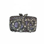 Studded Snake Crystal Rhinestone Clutch Purse