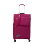 Expandable Burgundy 8-Wheel Lite Lightweight Large Suitcase