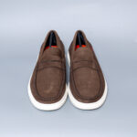 Men Loafers Suede Shoes - Brown