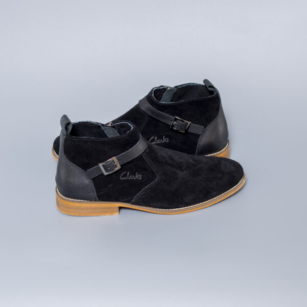 Black Suede Buckle Shoes - Image 2