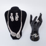 Allover Silver Loop-Choker Fashion Jewelry Set