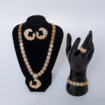 Gold C Embellished Fashion Jewelry Set