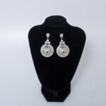 Circle-Crown Silver Fashion Earrings