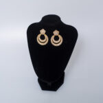 Double Gold Circle Fashion Earrings