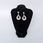 Silver Embellished Oil drop Fashion Earrings