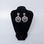 Flower Circle-Loop Silver Fashion Earrings