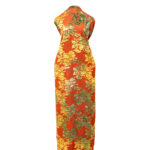 Tulip Velvet Lace Fabric- Orange