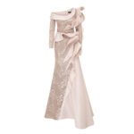 Dantelle Ruffled Mermaid Evening Dress - Peach