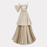 Regal Multi-Lays Metallic Evening Dress - Gold