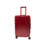 Aluminum Red Hard Shell 8-Wheel Medium Suitcase