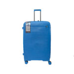 Sea Blue Expandable Hard Shell 8-Wheel Large Suitcase