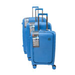 Sea Blue 8-Wheel Expandable Hard Shell Suitcase - 3pc Set