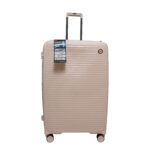 Expandable Peach 8-Wheel Hard Shell Large Suitcase