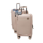 Expandable Peach 8-Wheel Hard Shell Suitcase - 3pc