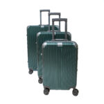 Earth Aluminum 8-Wheel 3pc Suitcase - Green