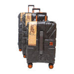Brown Camo Expandable Hard Shell Suitcase - 3pc