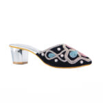 Patterned Multi-coloured Beaded Cover-Toe Slip-On
