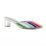Multi-coloured Beaded Cover-Toe Slip-On