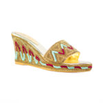 ZingMint Handmade Beaded Women Wedge Slippers Shoes