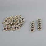 Heart-Inset Silver Clothing Fabric Buttons