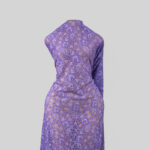 Vintage Purple Floral Lace Fabric