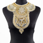 Neckline Rhinestones Beaded Applique
