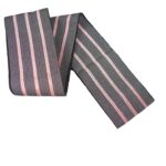 TOUN ASO-OKE FABRIC- Black with Pink Stripes