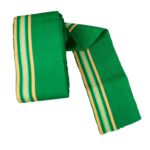 BOLA ASO-OKE FABRIC- Green &Gold stripes
