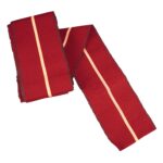 BISI ASO-OKE FABRIC- Wine with Cream &Black Stripes