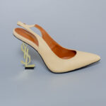 Calfskin "Opyum" 110 Slingback Pumps-Beige