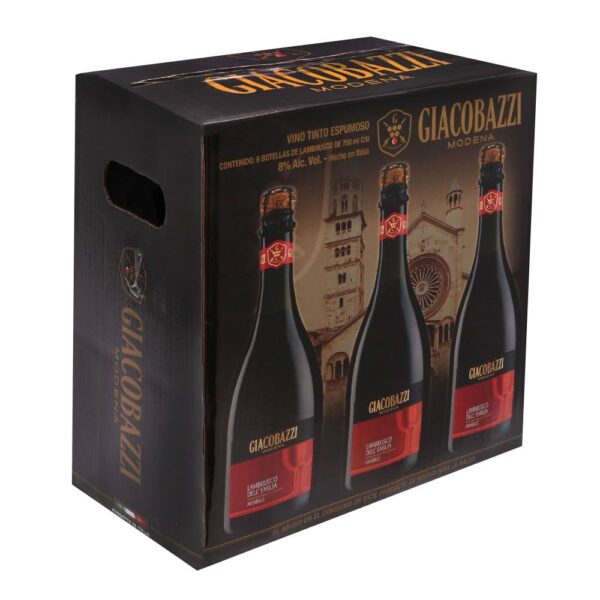 Giacobazzi Modena Lambrusco dell'Emilia IGT Sparkling – Sweet- 750ml x 6 - Image 2