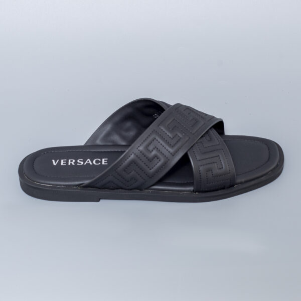 Palm Slippers for Men- Black VERCS7952 - Image 3