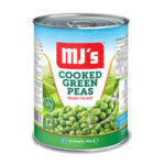 MJ's Cooked Green Peas- 24 x 400g