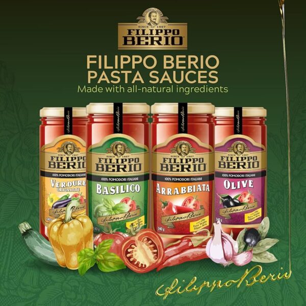 Filippo Berio Pasta Sauce Chargrilled Vegetables 340g x 1x 6 - Image 2