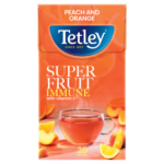 Tetley Super Fruit Immune Peach and Orange- 4x20 x 2g