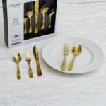 20-Piece Gold Steel Cutlery Set