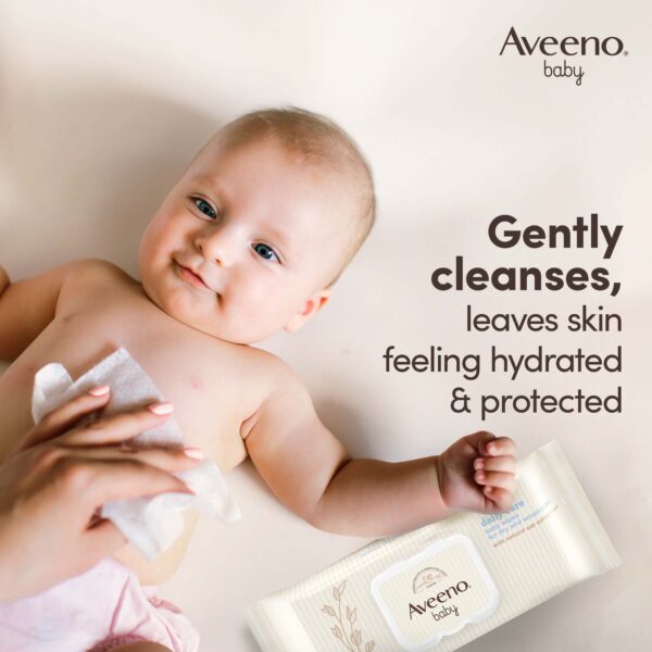 Aveeno Baby Wipes- 357gx12 - Image 2