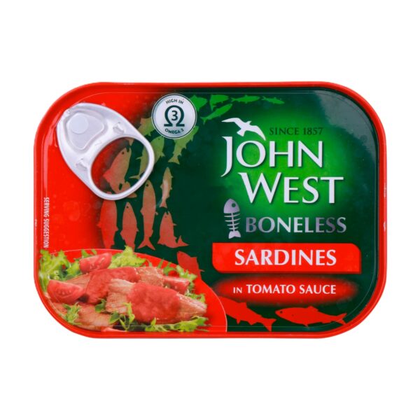 John West Boneless Sardines in Tomato Sauce- 95gx12