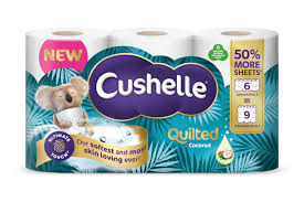 Cushelle Quilted Coconut Toilet Roll - 6 rolls x 4