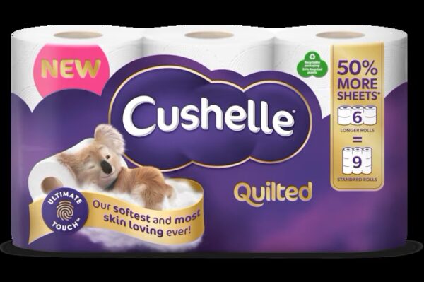 Cushelle Quilted Toilet Roll - 6 rolls x 4
