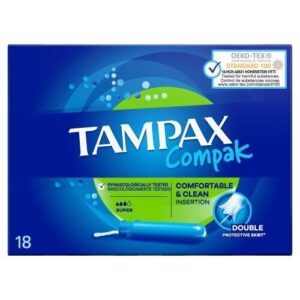 Tampax Compak Super Applicator Tampons- 6x18