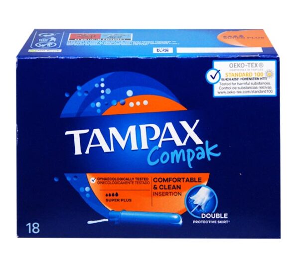 Tampax Compak Super Plus Applicator Tampons-6x18