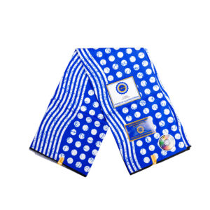 Blue Poker Dots Ankara Fabric- Wrapper